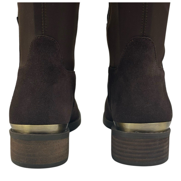 Blondo Valina Brown Suede/Textile Waterproof Over-The-Knee Boots Womens 7M New - Picture 4 of 10